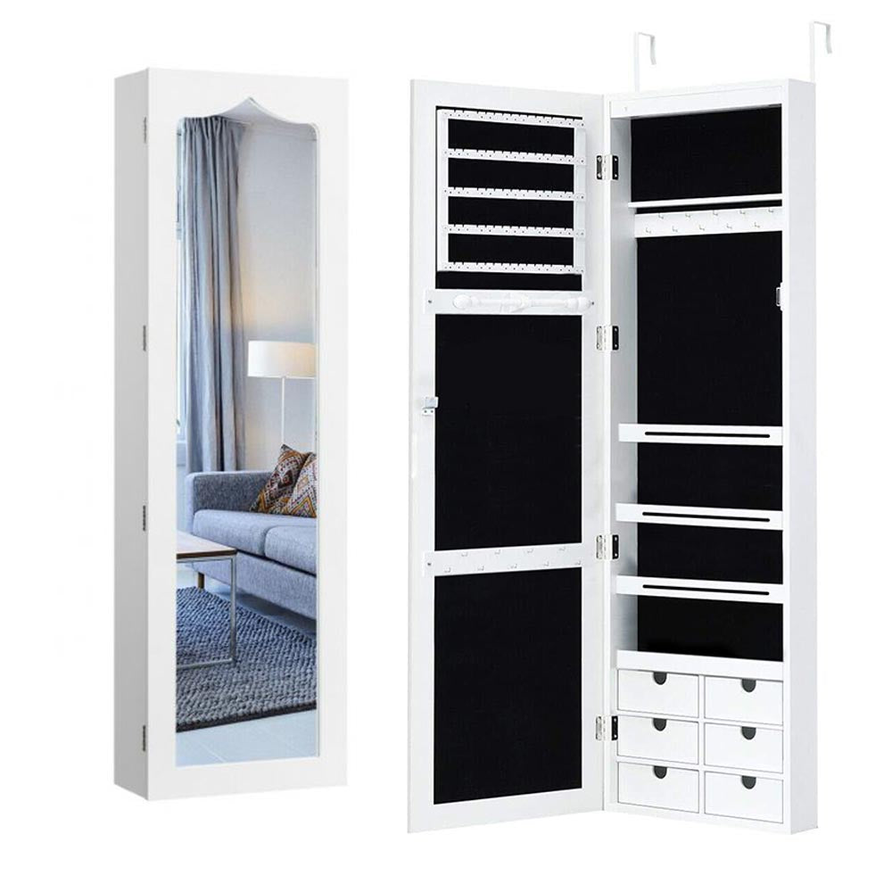 Armoire à bijoux murale miroir