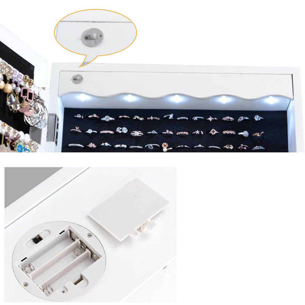 Armoire à bijoux murale miroir